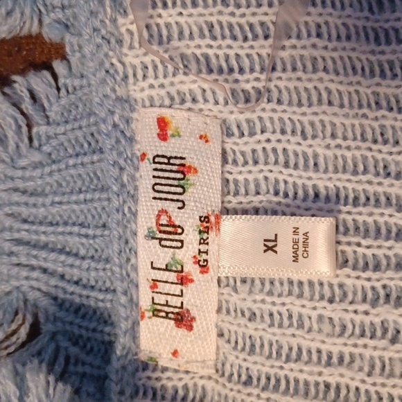 BELLE DU JOUR, SWEATER, WITH AEROPOSTALE HIGH RISE FLARE JEANS, SIZE 000. - Picture 11 of 15